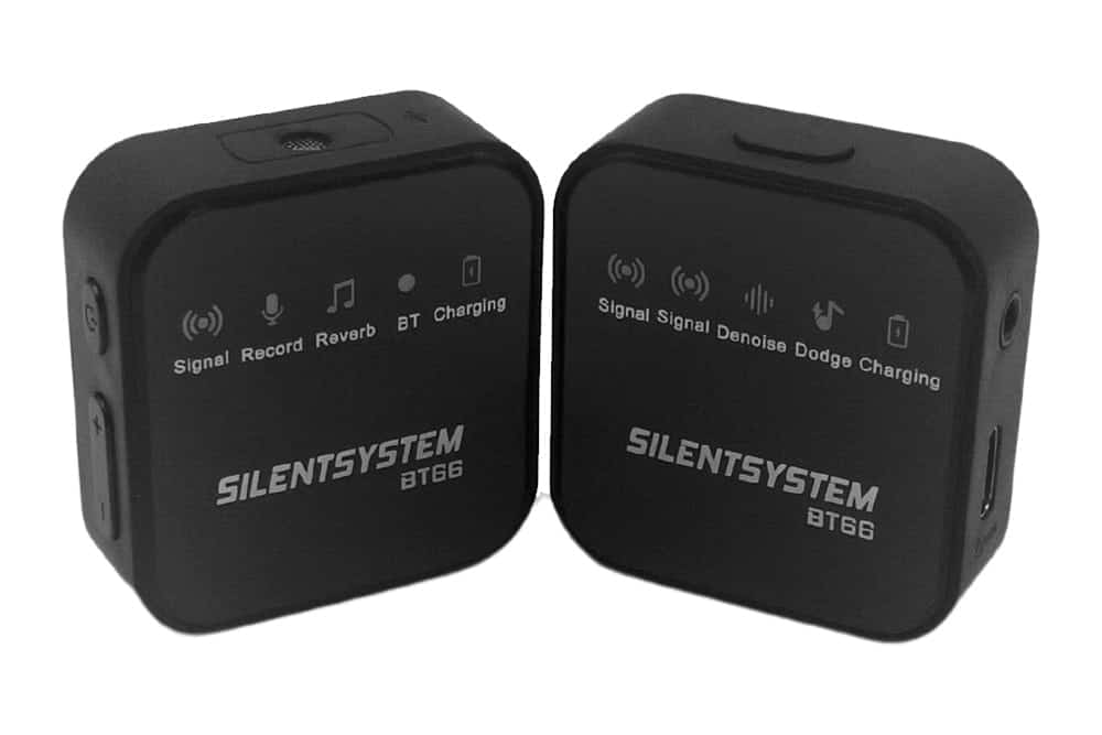 Twee Silentsystem BT66 draadloze Bluetooth-microfoons