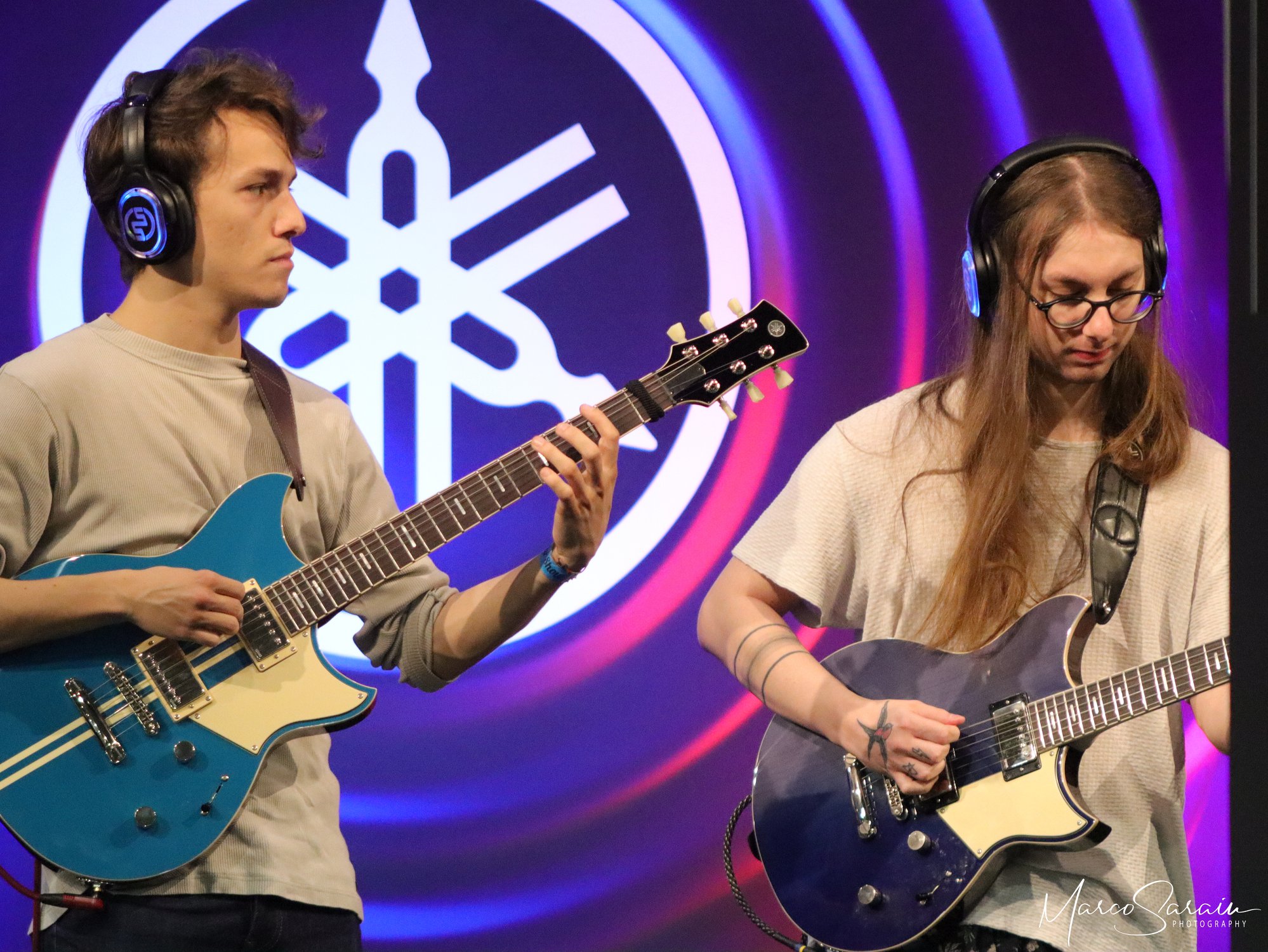 yamaha-guitarshow-silentsystem Yamaha op de Guitar Show met draadloze hoofdtelefoons van Silentsystem - RF-systemen voor muziekbeurzen
