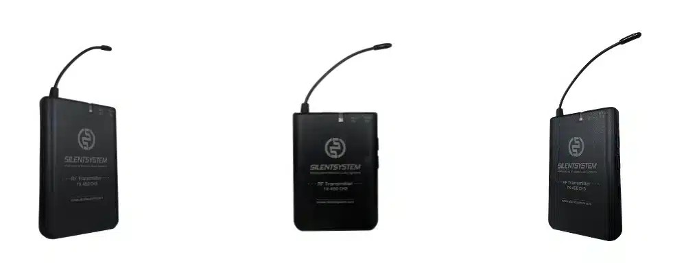 trasmettitore-tx-450-marchi-brevetti Geregistreerd ontwerp van de Silentsystem TX-450 draadloze RF-zender